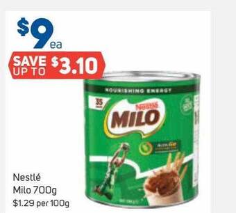 Foodland Nestle Milo 700g offer