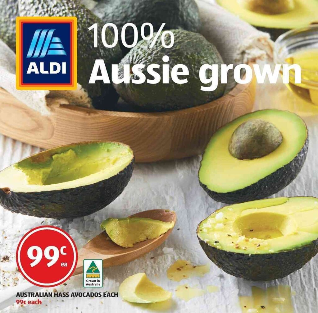 Australian Hass Avocados Each offer at ALDI