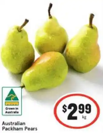 IGA Australian Packharn Pears offer