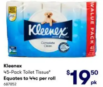 BIG W Kleenex 45-Pack Toilet Tissue 687852 offer