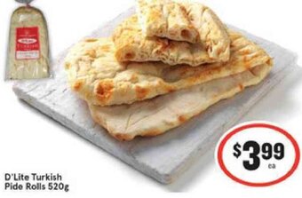 IGA D'Lite Turkish Pide Rolls 520g offer