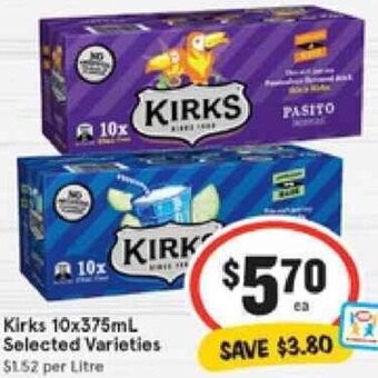 IGA Kirks 10x375ml offer