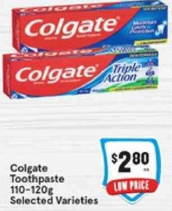 IGA Colgate Toothpaste 110-120g offer