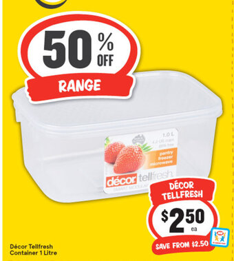 IGA Decor Tellfresh Container 1 Litre offer