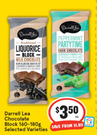 IGA Darrell Lea Chocolate Block 160-180g offer