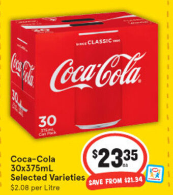 IGA Coca-Cola 30x375mL offer