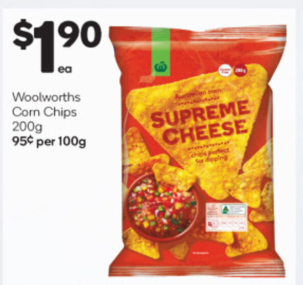 Woolworth Corn Chips 200g offer at Woolworths