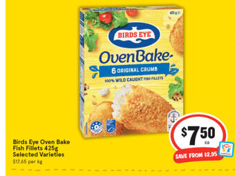 IGA Birds Eye Oven Bake Fish Fillets 425g offer
