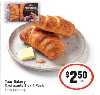 IGA Your Bakery Croissants 3 or 4 Pack offer