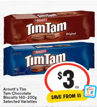 IGA Arnott's Tim Tam Chocolate Biscuits 160-200g offer