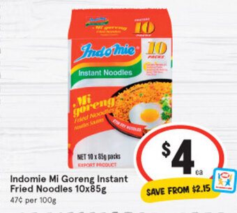 IGA Indomie Mi Goreng Instant Fried Noodles 10x85g offer