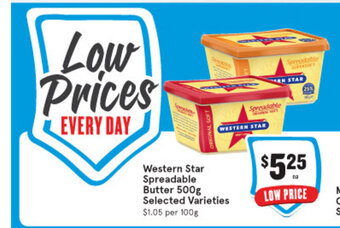 Western Star Spreadable Butter 500g