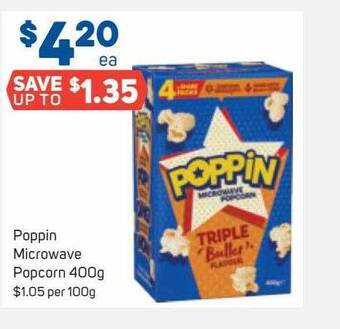 Foodland Poppin Microwave Popcorn 400g offer