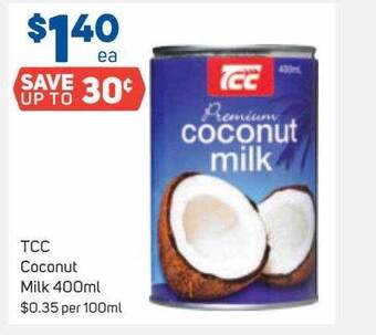 Foodland Tcc Coconut Milk 400ml offer