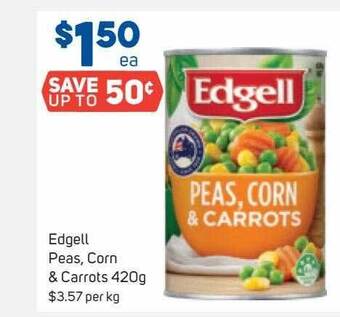 Foodland Edgell Peas, Corn & Carrots 420g offer