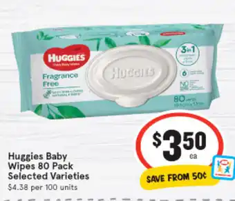 IGA Huggies Baby Wipes 80 Pack offer