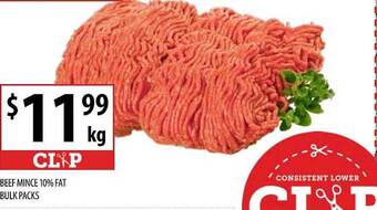 Supabarn Beef Mince 10% Fat Bulk Packs offer