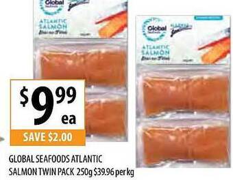 Supabarn Global Seafoods Atlantic Salmon Twin Pack offer