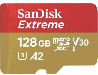 Officeworks SanDisk 128GB Extreme MicroSDXC Memory Card offer