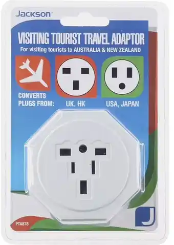 Officeworks Jackson Visiting Tourist Travel Adaptor UK and USA* offer