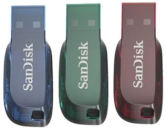 Officeworks SanDisk 3 Pack 32GB Cruzer Blade USB Flash Drives offer