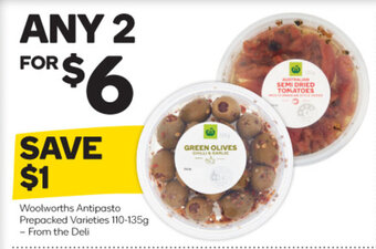 Woolworths Antipasto Prepacked 110-135g