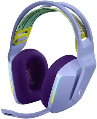 Officeworks Logitech Lightspeed™ Wireless Gaming Headset G733 - Lilac offer