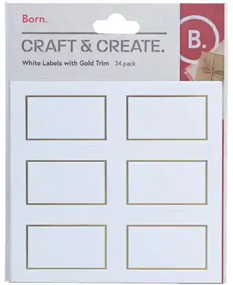 Born 24 Pack Adhesive Foil Labels