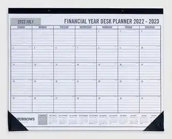 J.Burrows Financial Year 22/23 Monthly Desk Planner