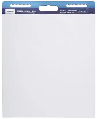 Officeworks J.Burrows 2 Pack Flipchart Wall Pads 508 x 584mm offer