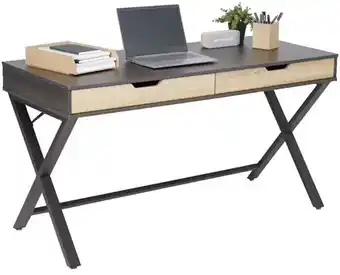 Officeworks Otto Lindenberg Woodgrain Desk 1400mm offer