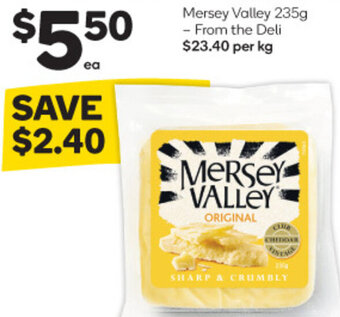 Woolworths Mersey Valley 235g offer