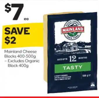 Woolworths Mainland Cheese Blocks 400-500g offer