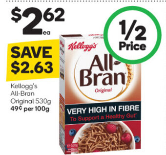 Woolworths Kellogg's All-Bran Original 530g offer