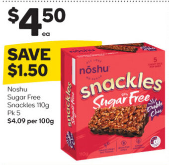 Woolworths Noshu Sugar Free Snackles 110g offer