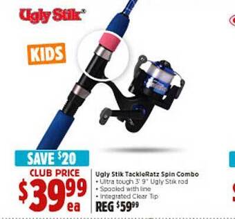 Anaconda Ugly Stik Tackleratz Spin Combo offer
