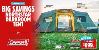 Anaconda Coleman Northstar 10 Person Darkroom Tent With Led offer