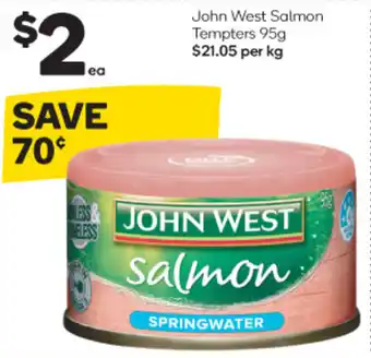 Woolworths John West Salmon Tempters 95gm offer