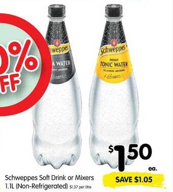 Spar Schweppes Soft Drink Or Mixers offer