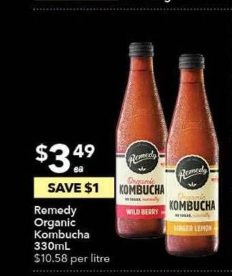 Ritchies Remedy Organic Kombucha offer