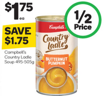 Woolworths Campbell's Country Ladle Soup 495-505g offer