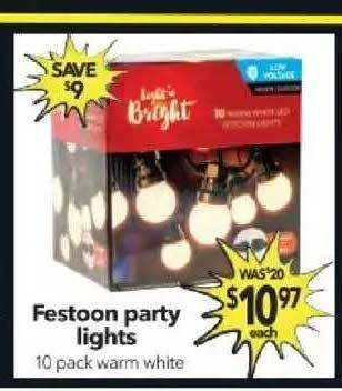 Cheap as Chips Festoon Party Lights offer