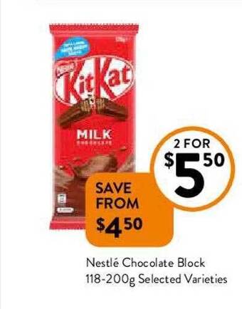 Foodworks Nestlé Chocolate Block offer