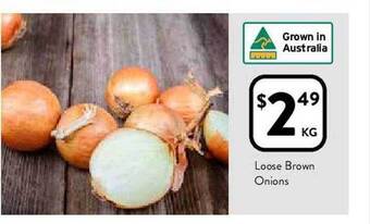 Foodworks Loose Brown Onions offer