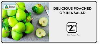 Foodworks Juicy Packham Pears offer