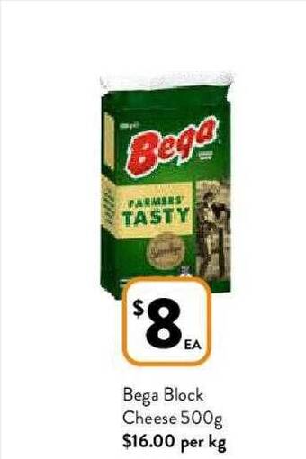 Foodworks Bega Block Cheese 500g offer