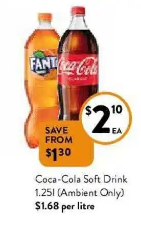Foodworks Cocacola Soft Drink offer