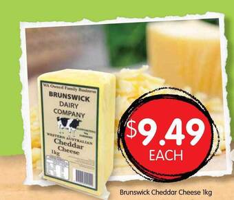 Spudshed Brunswick Cheddar Cheese 1kg offer