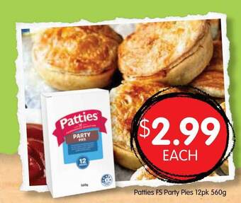 Spudshed Patties Fs Party Pies offer