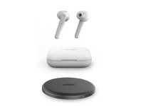 Urbanista Paris True Wireless Earbuds + Lyon Wireless Charging Pad Bundle - White